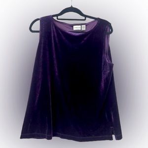 Chico’s women’s size 3 purple velvet tank